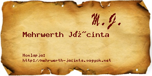 Mehrwerth Jácinta névjegykártya